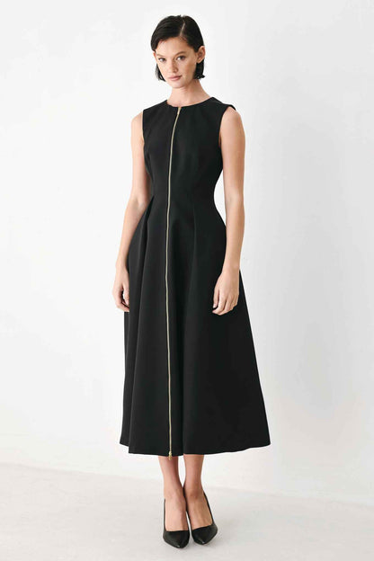 CLAY MODERN SWAY WOVEN MIDI DRESS