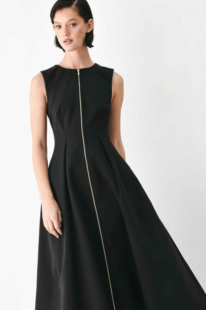 CLAY MODERN SWAY WOVEN MIDI DRESS