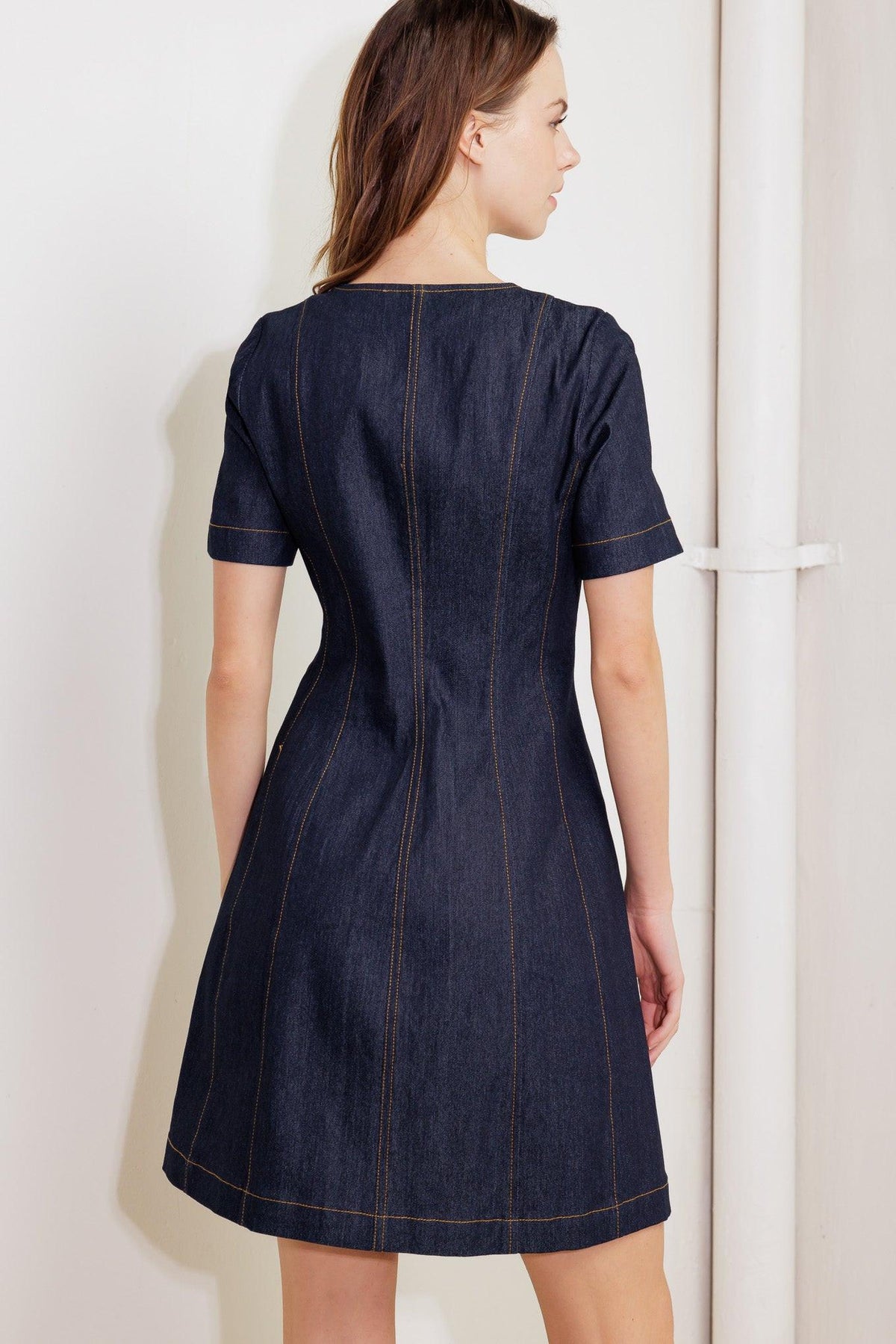 INDIGO TEMPO DENIM MINI DRESS