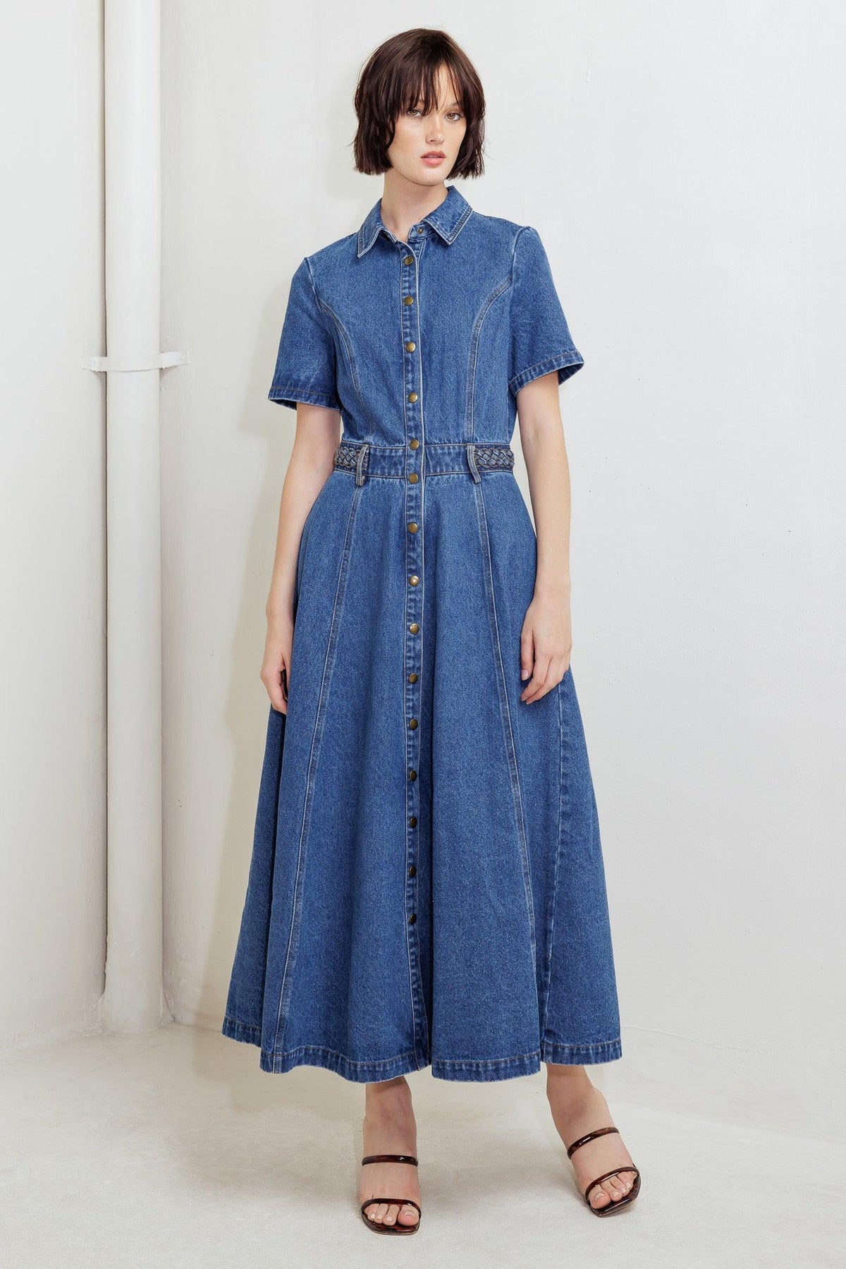 VESTIDO MIDI VAQUERO HIDDEN SMILE