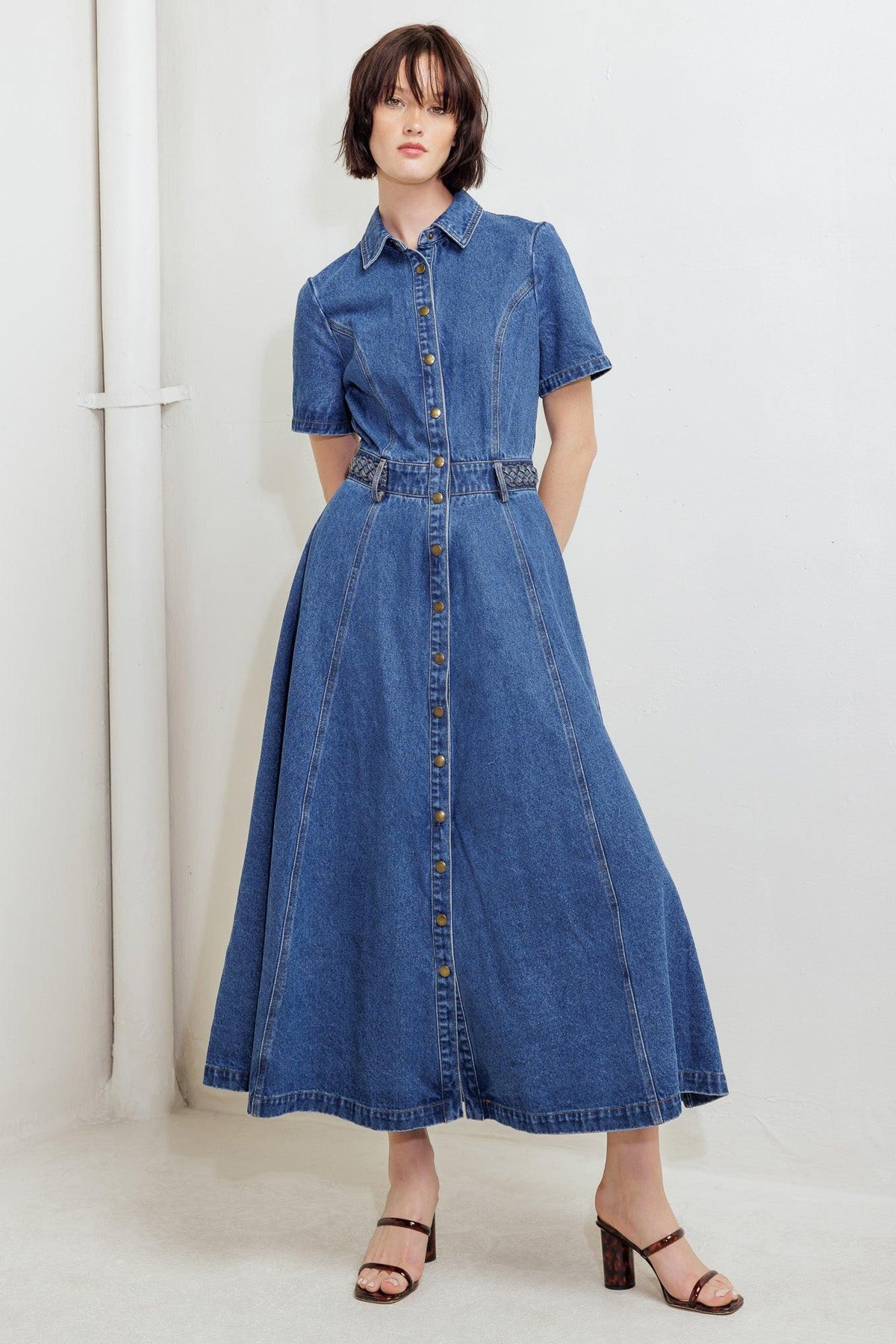 VESTIDO MIDI VAQUERO HIDDEN SMILE