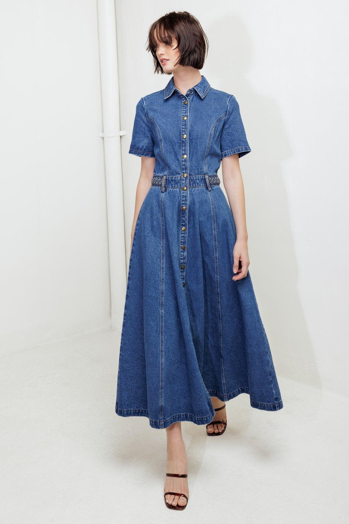 VESTIDO MIDI VAQUERO HIDDEN SMILE