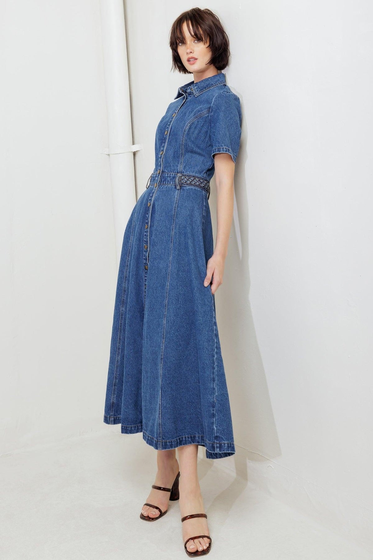 VESTIDO MIDI VAQUERO HIDDEN SMILE