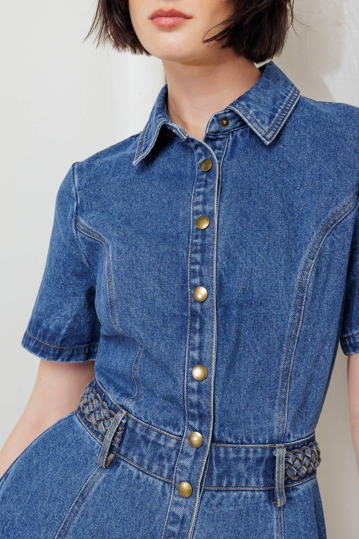 VESTIDO MIDI VAQUERO HIDDEN SMILE