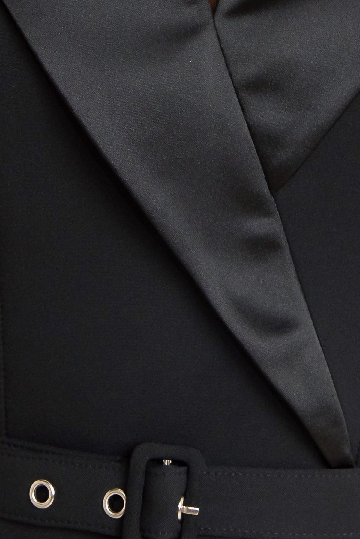 MIDNIGHT TUX WOVEN MIDI DRESS