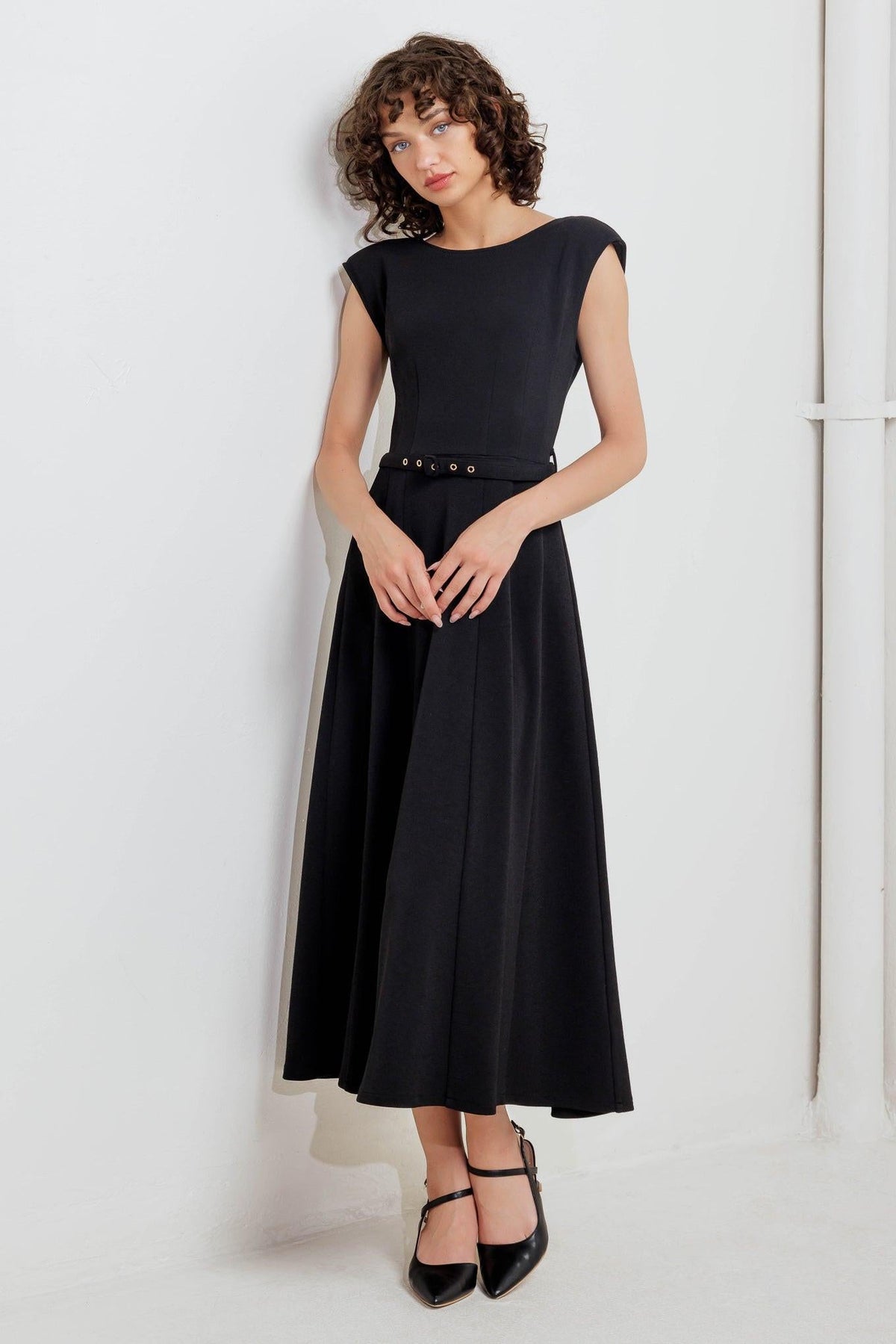 MODERN MONA WOVEN MIDI DRESS
