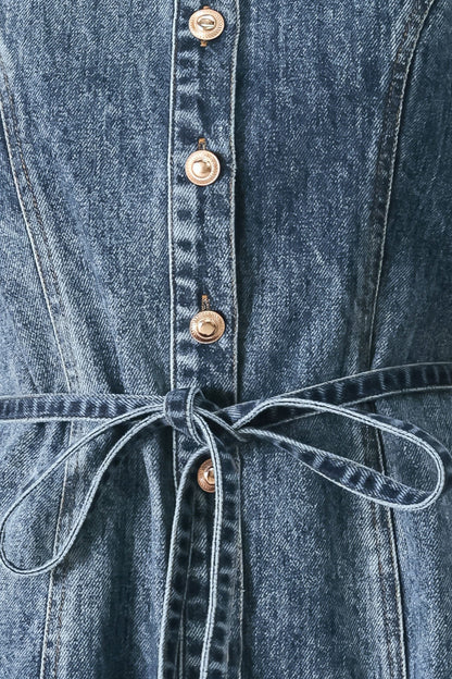 POWER IN DENIM MINI DRESS