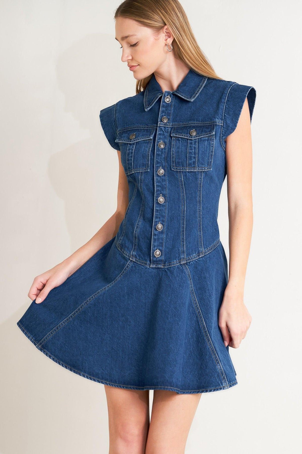VESTIDO CORTO DE MEZCLILLA BLUE CRUSH