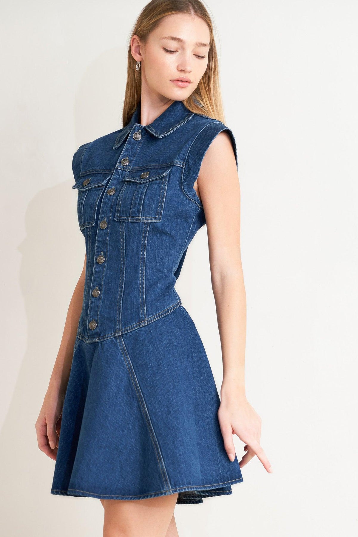 VESTIDO CORTO DE MEZCLILLA BLUE CRUSH