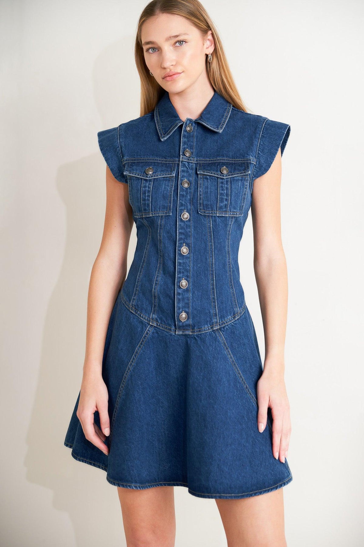 VESTIDO CORTO DE MEZCLILLA BLUE CRUSH