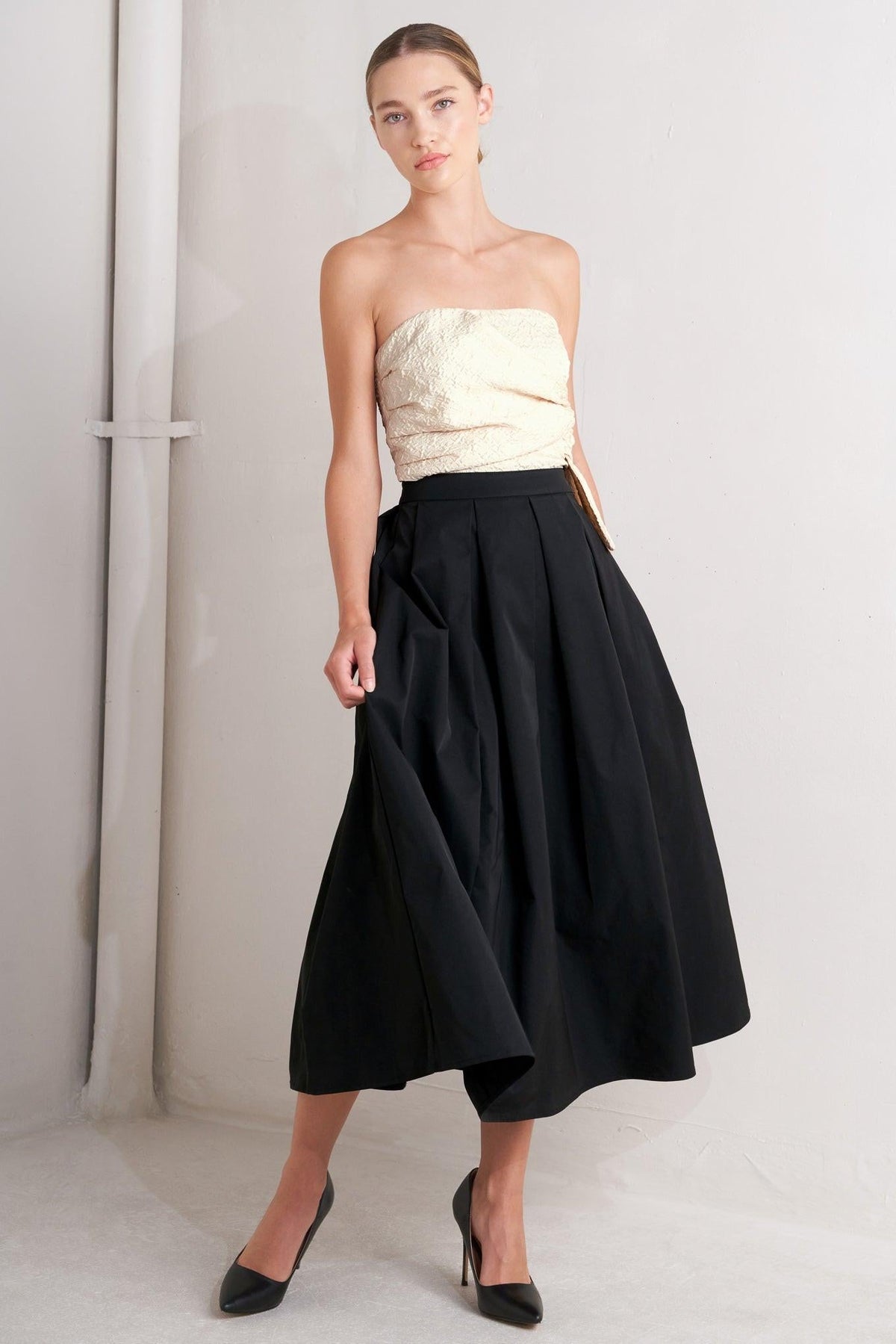 VESTIDO MIDI TEJIDO MONO BALLET
