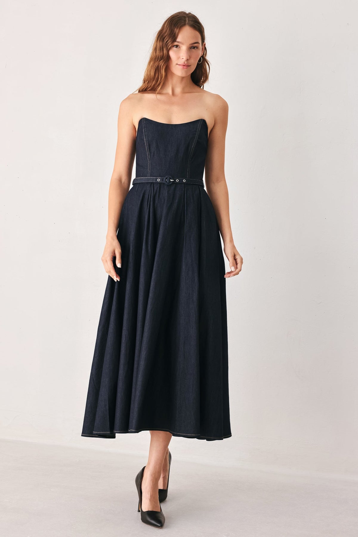 VESTIDO MIDI VAQUERO PARTY MUSE