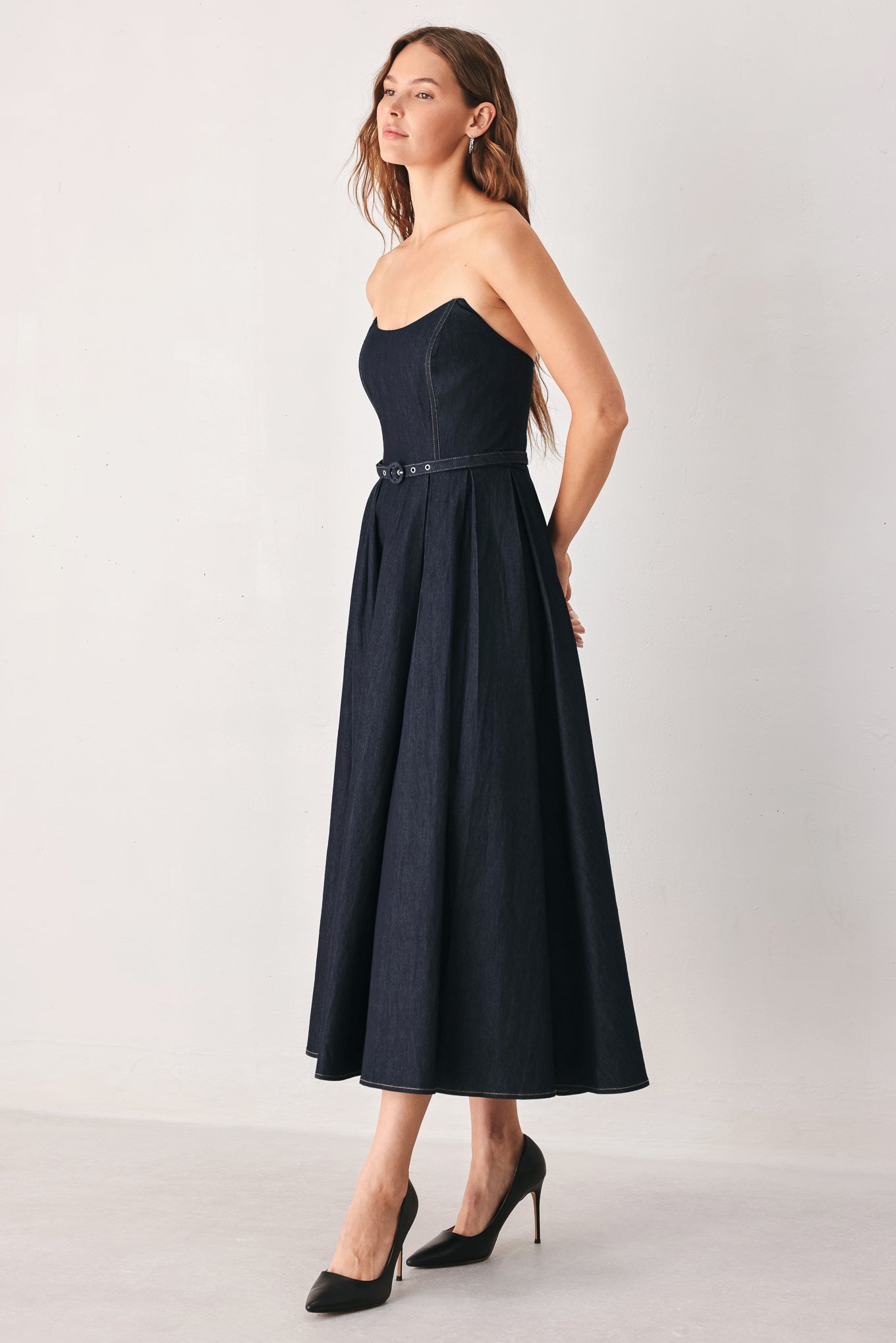 VESTIDO MIDI VAQUERO PARTY MUSE