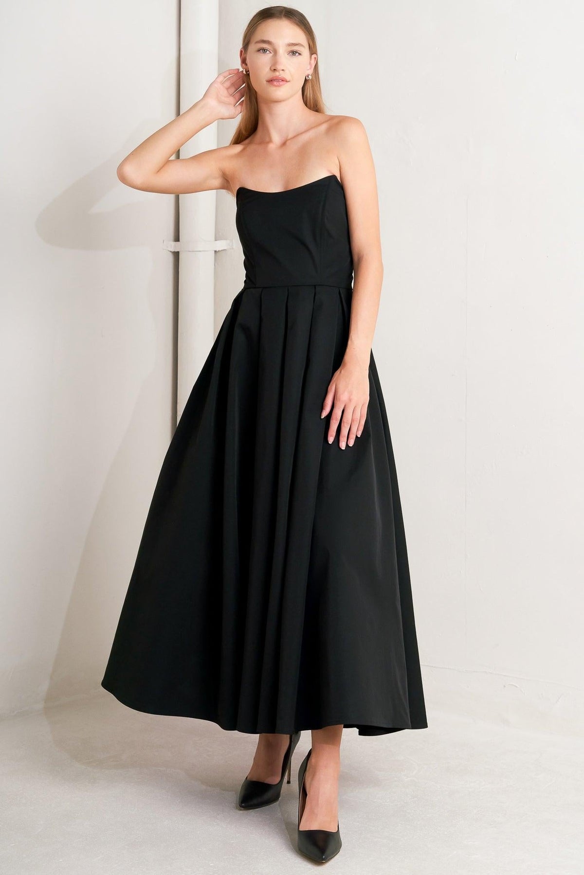 VESTIDO MIDI TEJIDO GALA NOIR