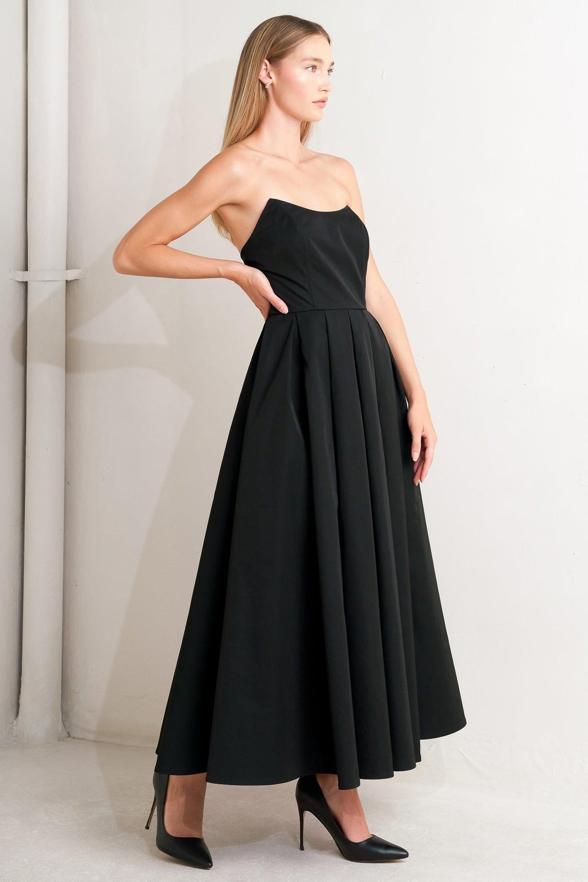 VESTIDO MIDI TEJIDO GALA NOIR