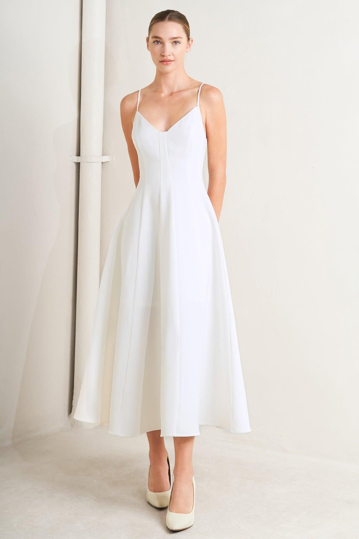 PURE INTENTION WOVEN MIDI DRESS