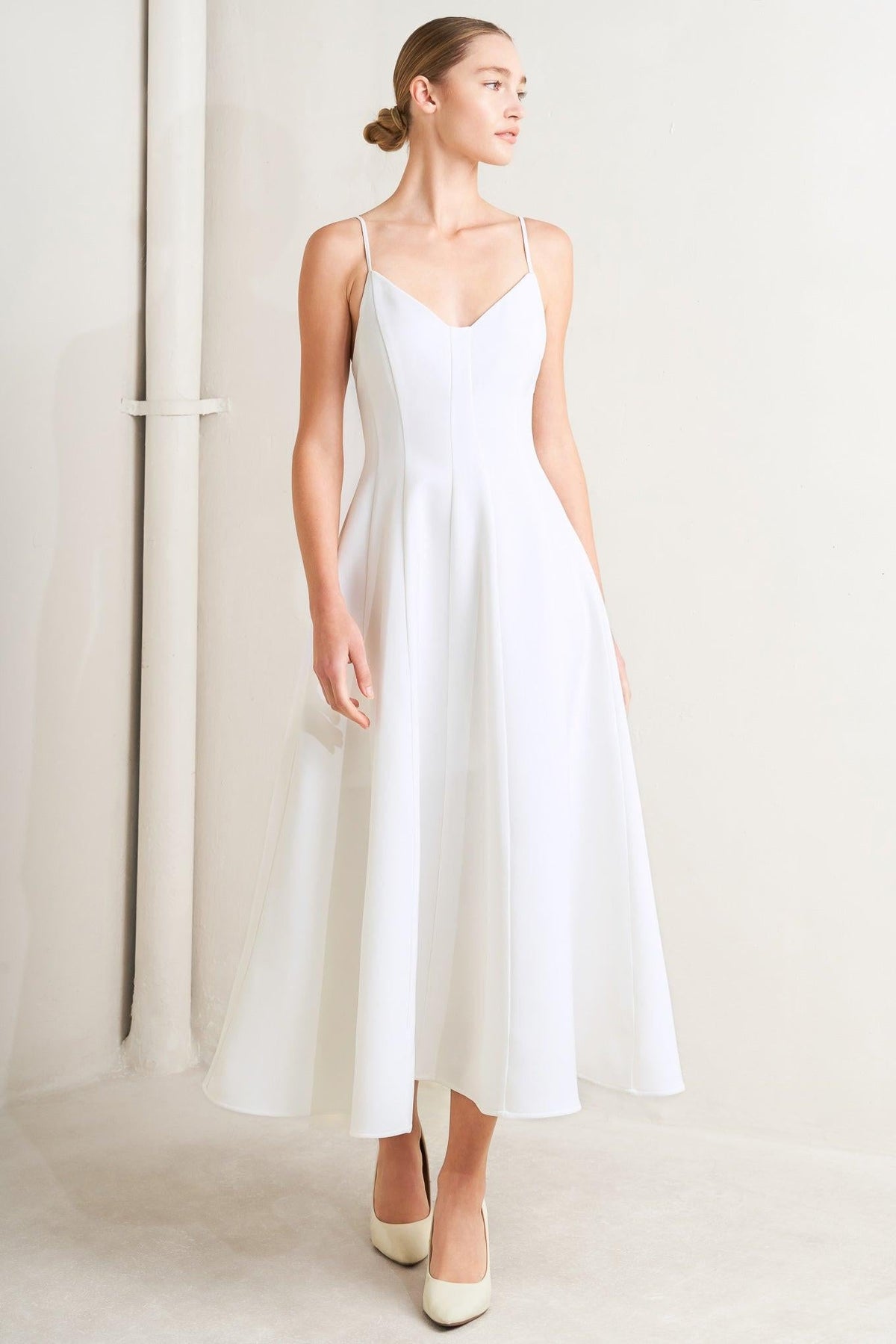 PURE INTENTION WOVEN MIDI DRESS