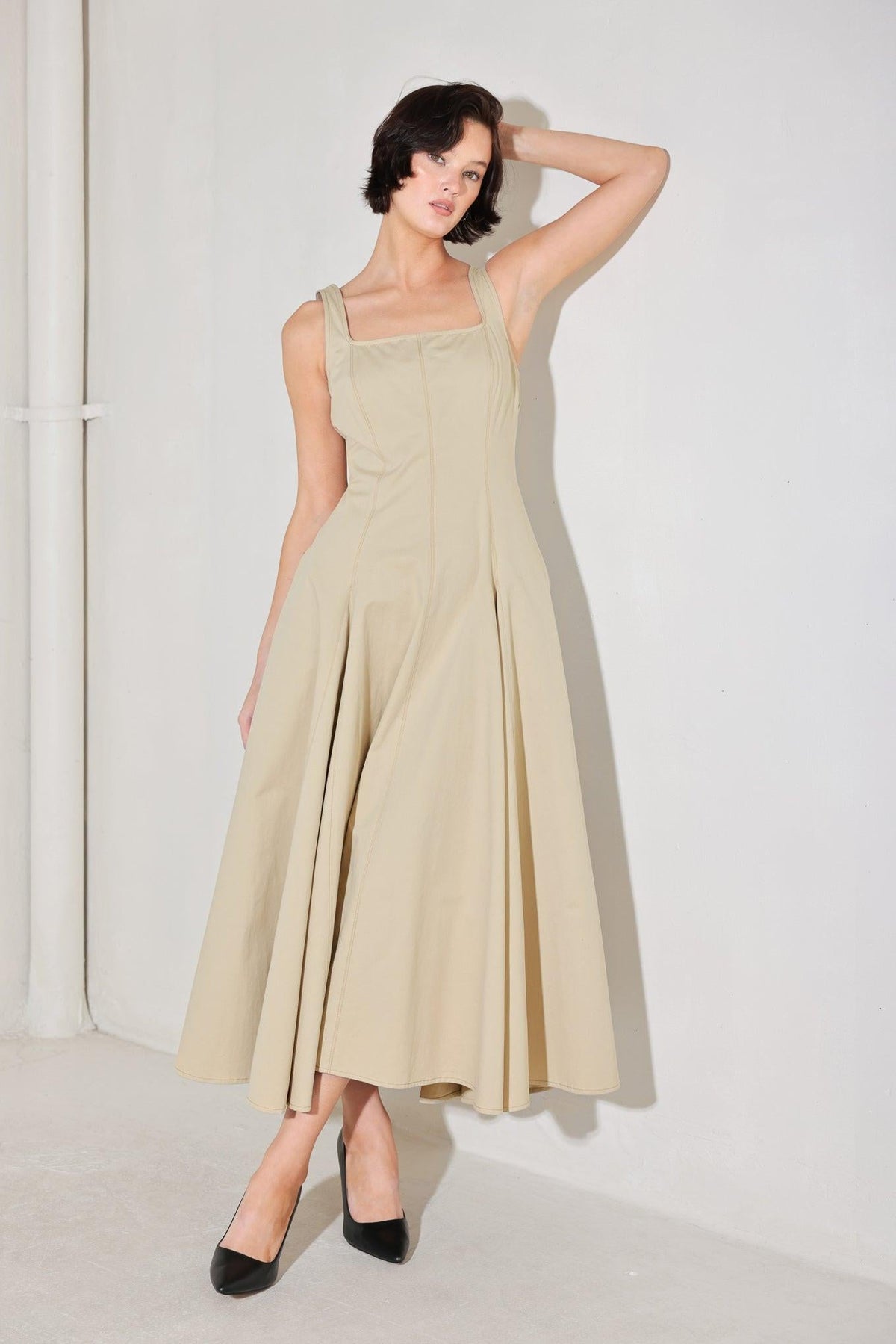 VESTIDO MIDI TEJIDO SANDSTONE SERENADE