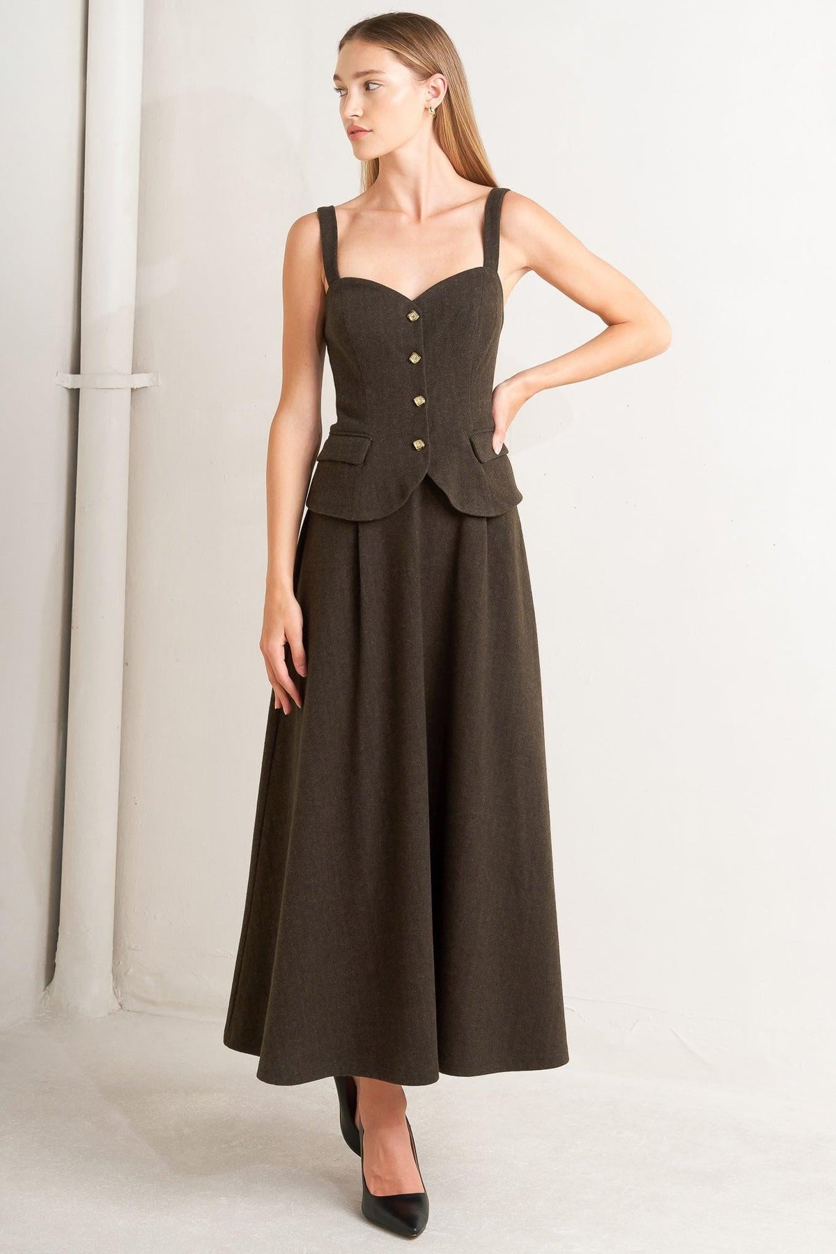 VESTIDO MIDI TEJIDO HERITAGE TAILOR