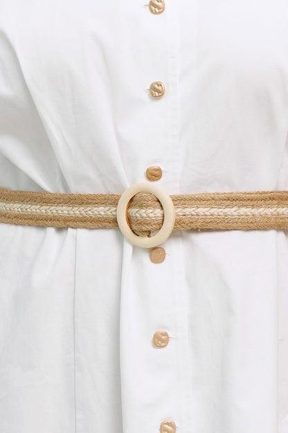 RELAXED TAILOR WOVEN MIDI DRESS