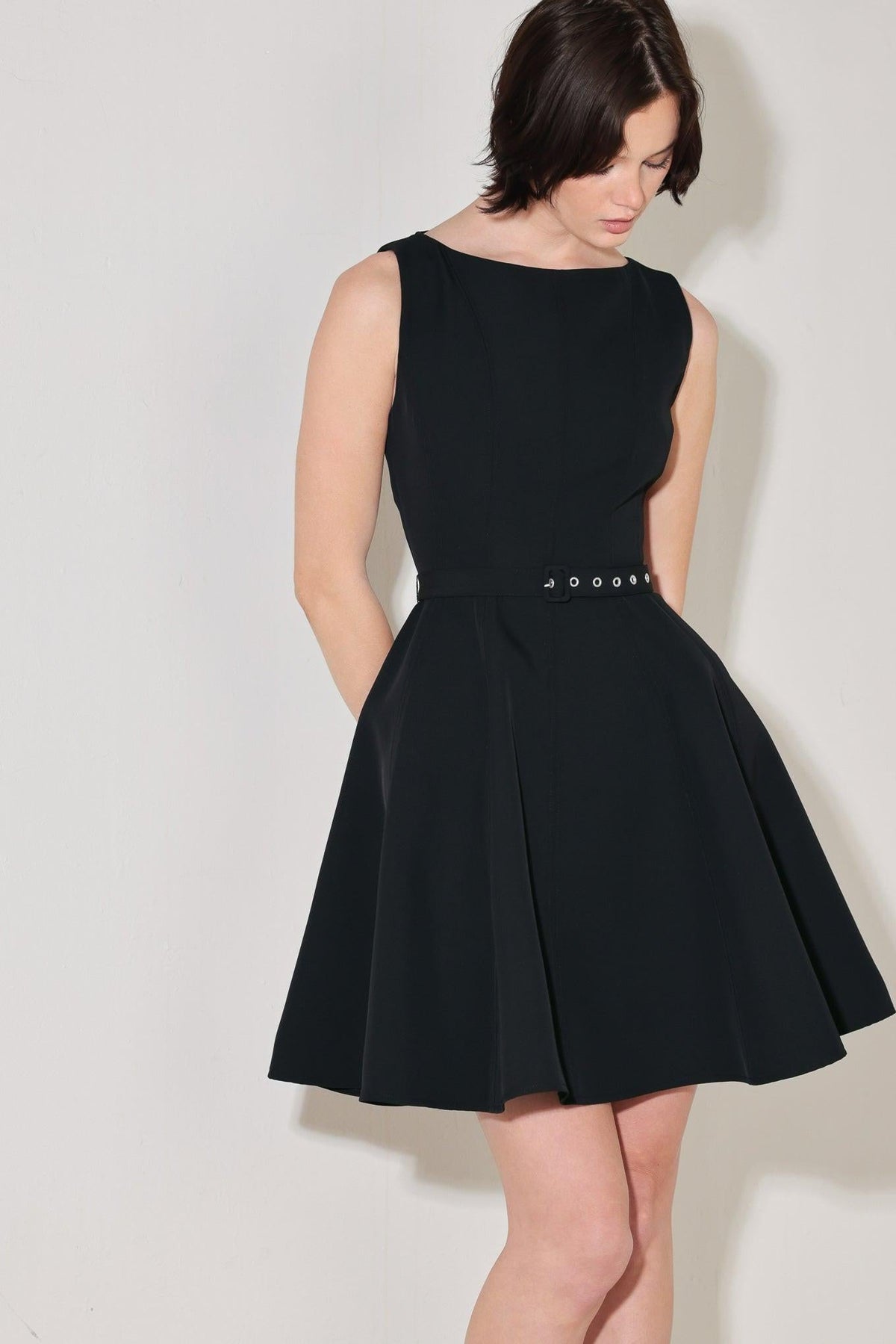 ALL EYES ON YOU WOVEN MINI DRESS