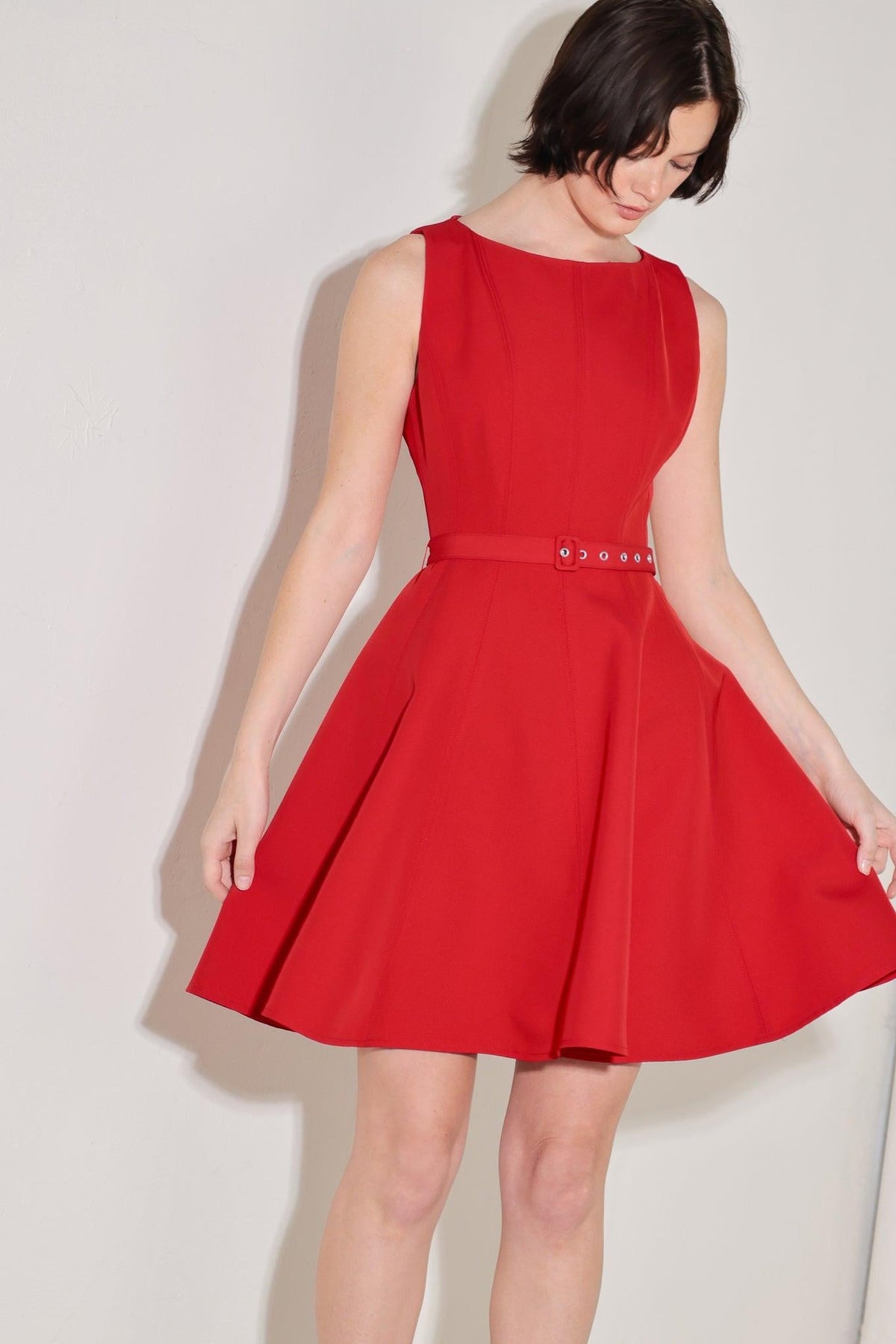 ALL EYES ON YOU WOVEN MINI DRESS