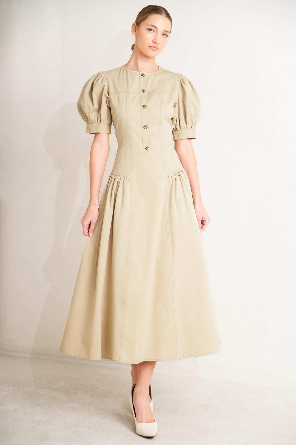 VESTIDO MIDI TEJIDO DE ICONO SUTIL