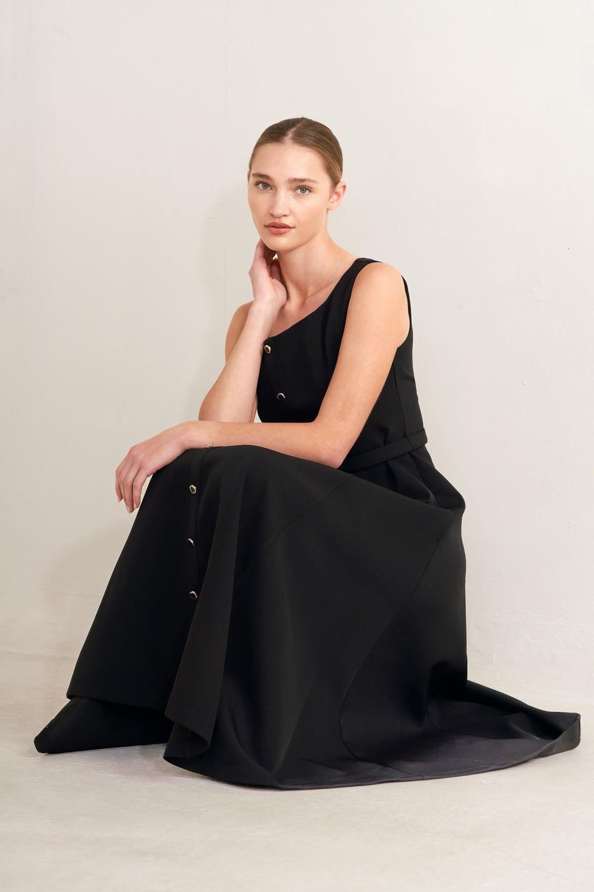 VESTIDO MIDI DE TEJIDO PARIS AFTER DARK