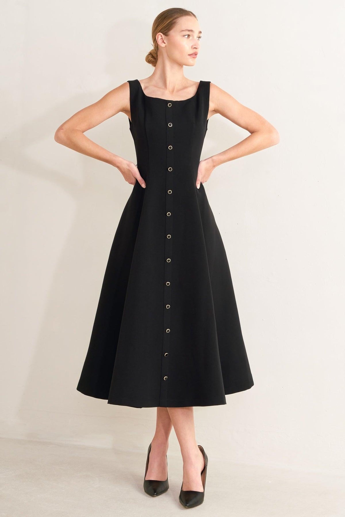 VESTIDO MIDI DE TEJIDO PARIS AFTER DARK