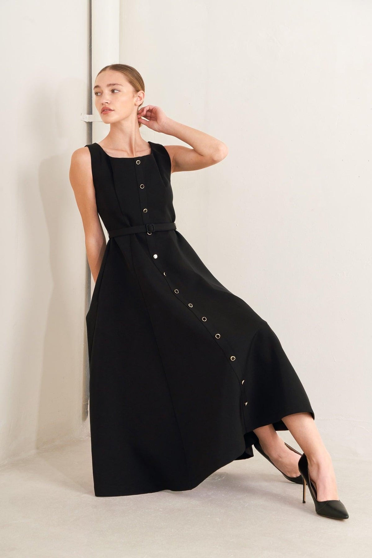 VESTIDO MIDI DE TEJIDO PARIS AFTER DARK