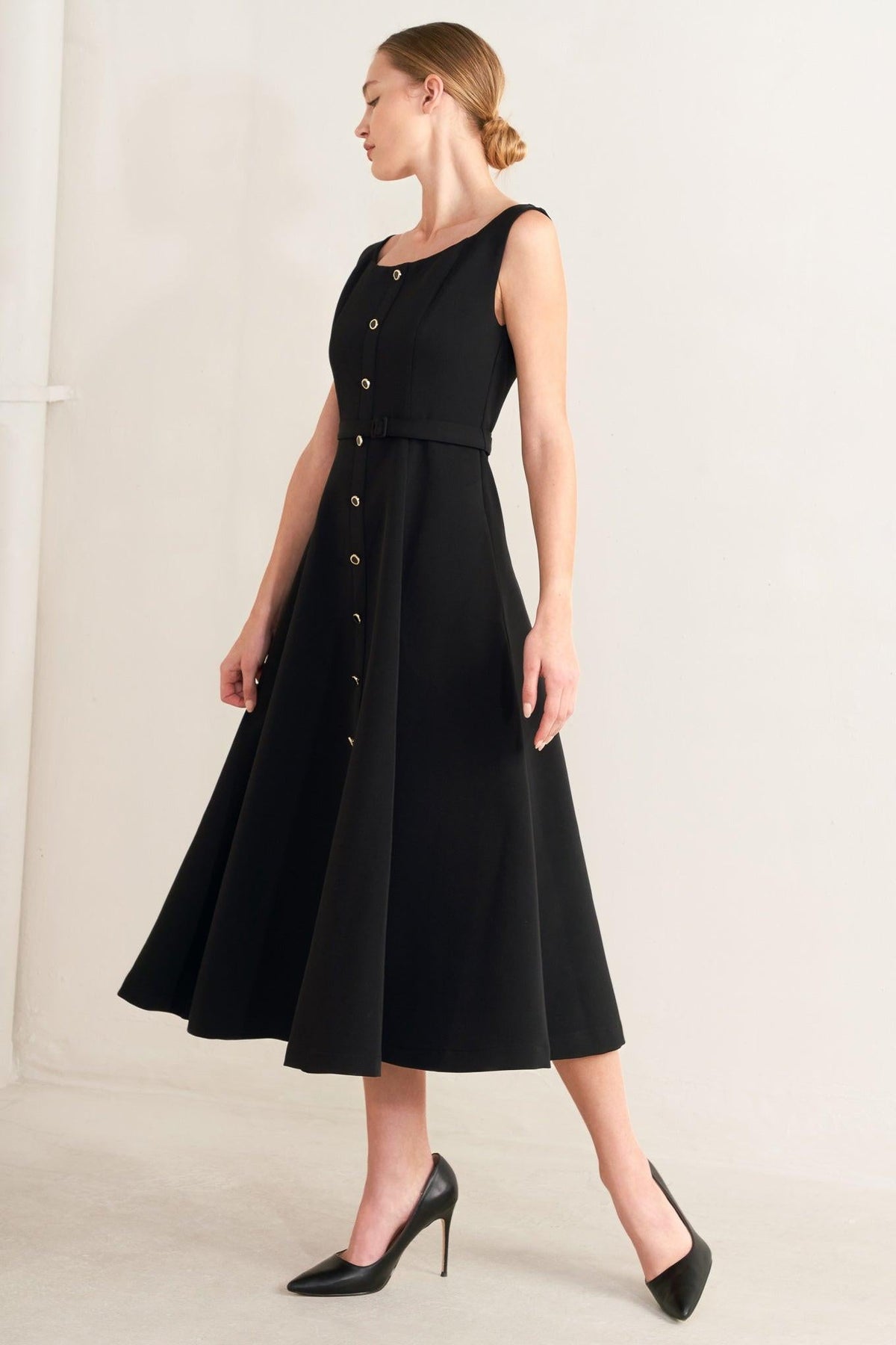 VESTIDO MIDI DE TEJIDO PARIS AFTER DARK
