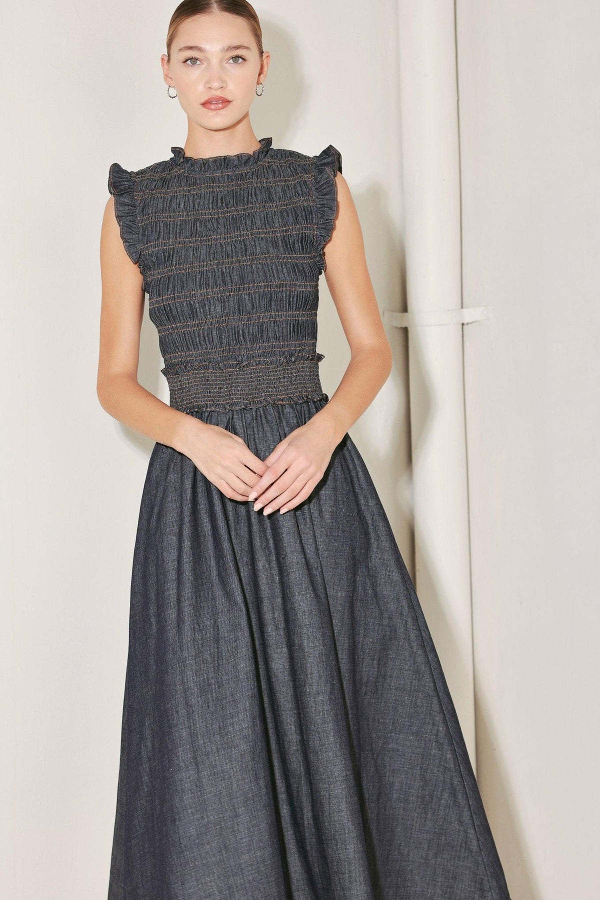 VESTIDO MIDI DE MEZCLILLA ROMANTIC REVERIE