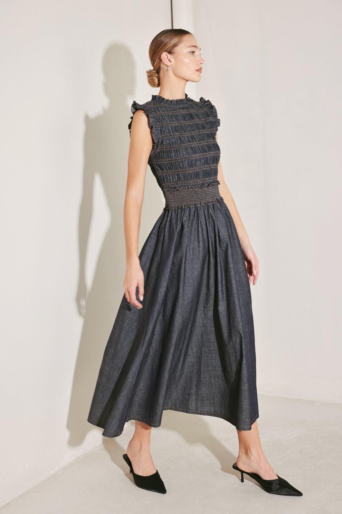 VESTIDO MIDI DE MEZCLILLA ROMANTIC REVERIE