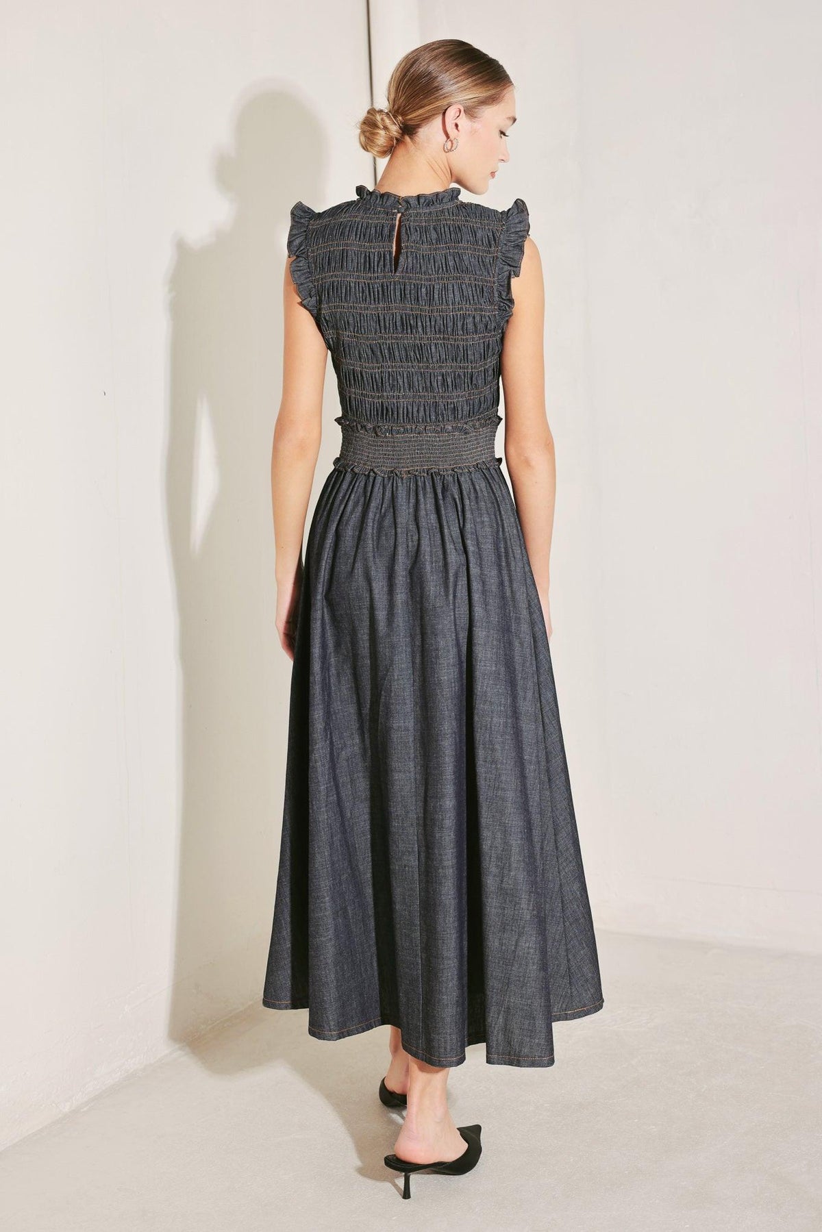 VESTIDO MIDI DE MEZCLILLA ROMANTIC REVERIE