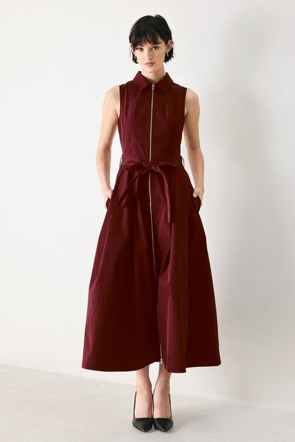 TIMELESS MOOD WOVEN MIDI DRESS