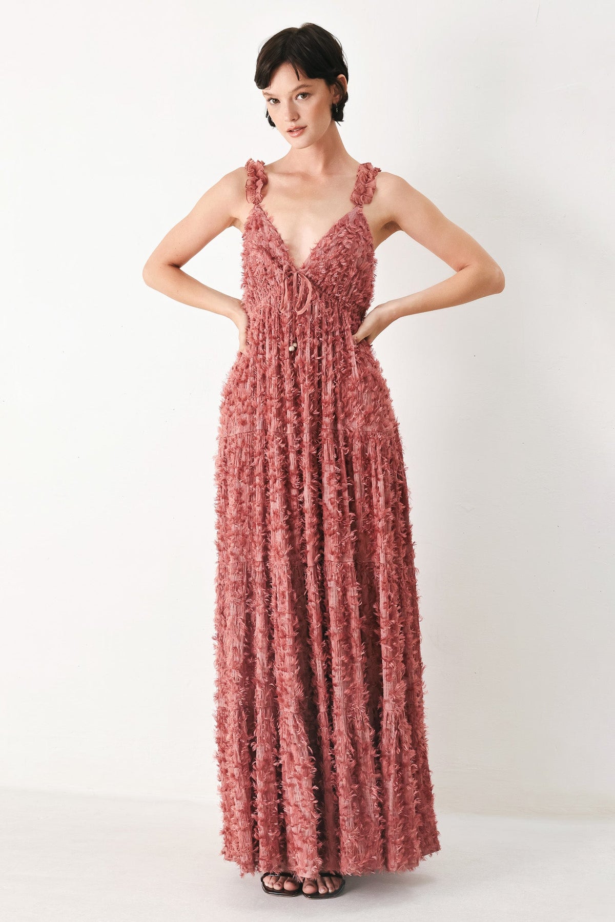 VESTIDO MAXI TEJIDO TWILIGHT ROSETTE