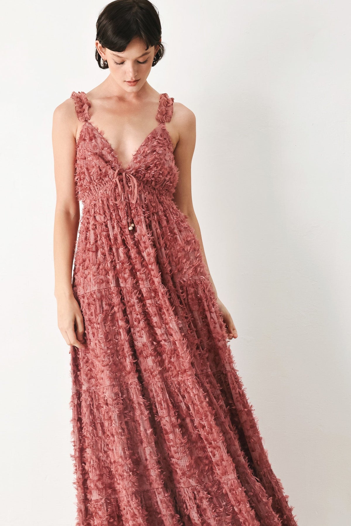 VESTIDO MAXI TEJIDO TWILIGHT ROSETTE