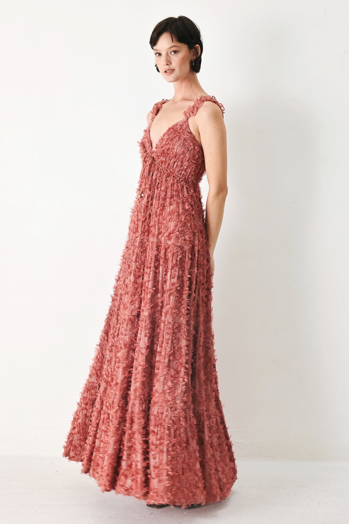 VESTIDO MAXI TEJIDO TWILIGHT ROSETTE