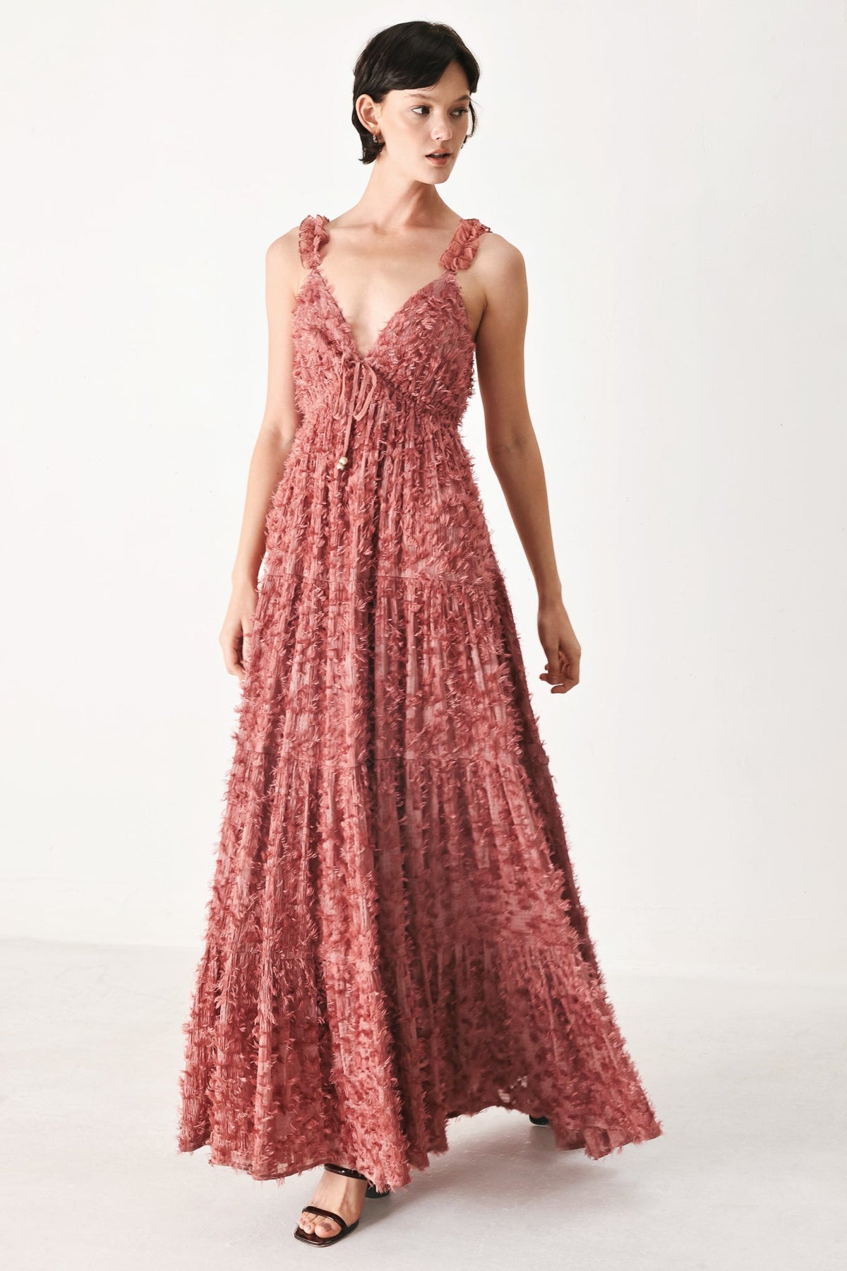 VESTIDO MAXI TEJIDO TWILIGHT ROSETTE