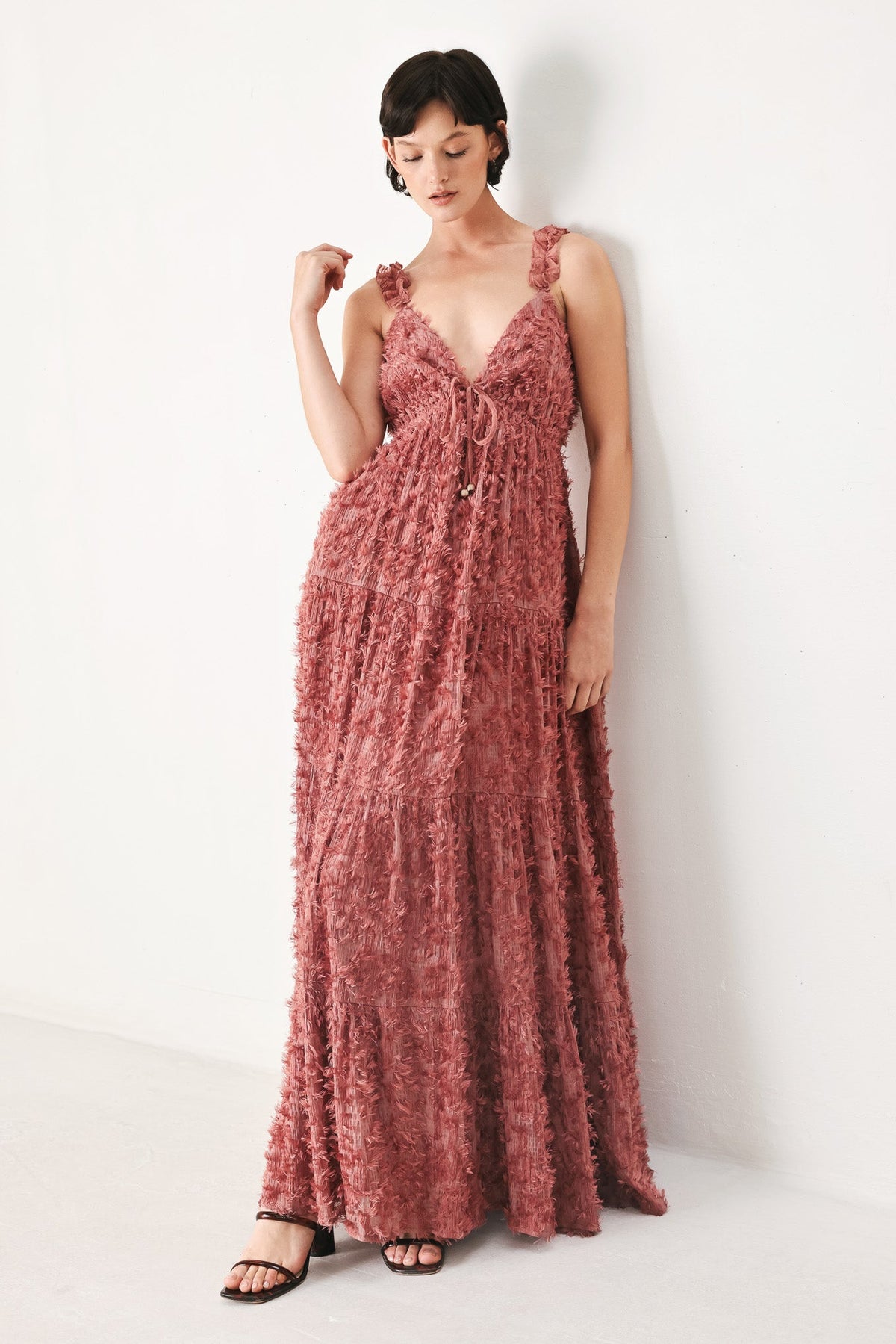 VESTIDO MAXI TEJIDO TWILIGHT ROSETTE