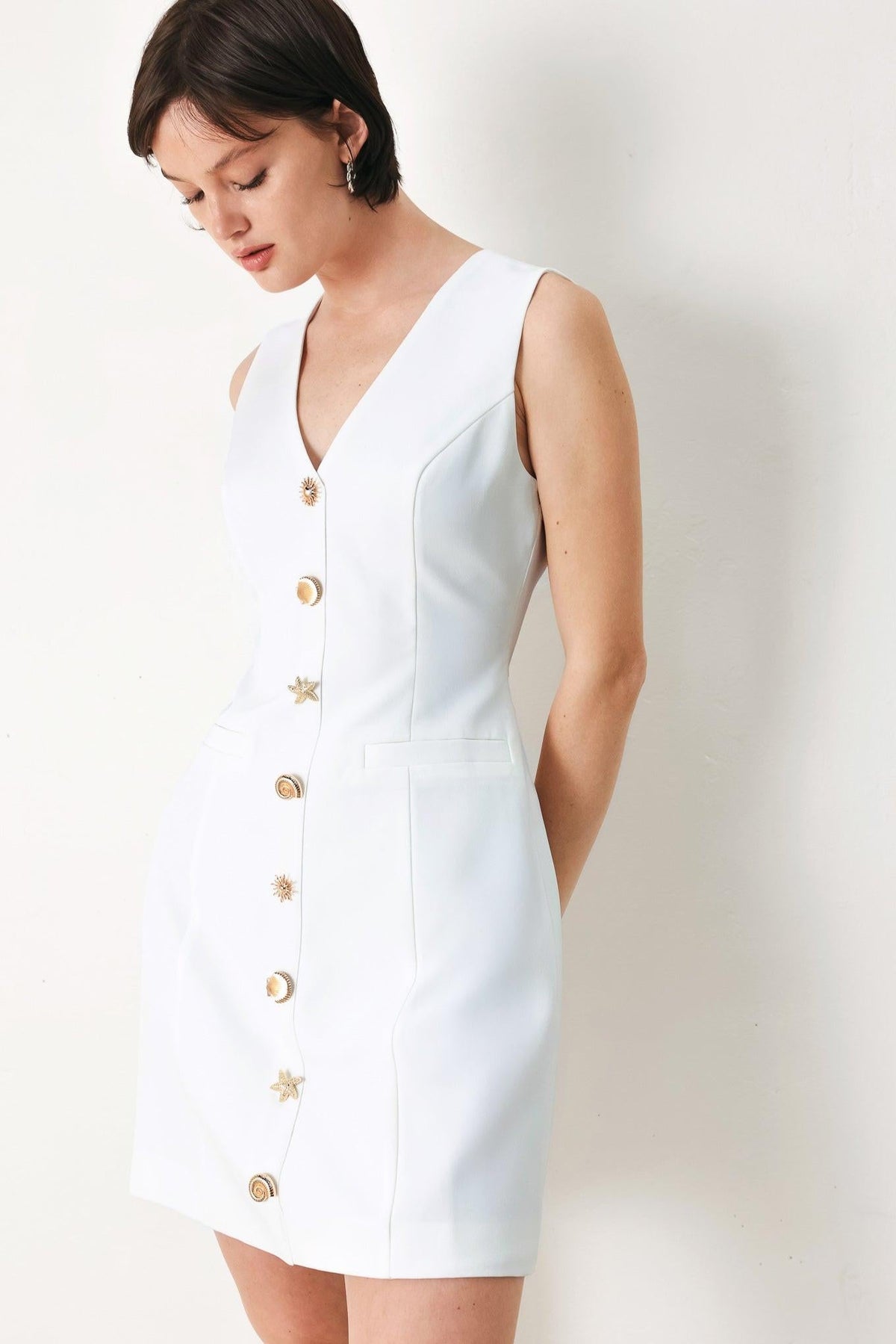 PURE GLAM WOVEN MINI DRESS