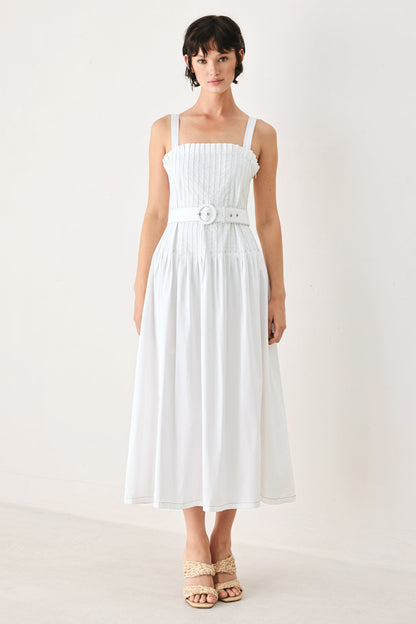 THE WEEKEND IN NANTUCKET WOVEN MIDI DRESS