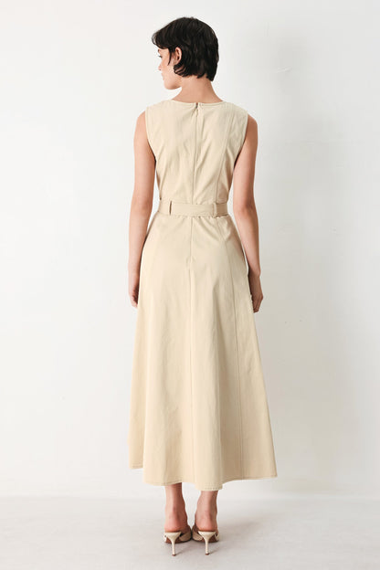 DUNE DAYDREAM WOVEN MIDI DRESS