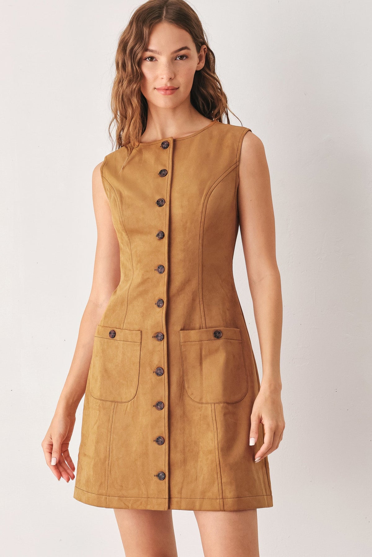VESTIDO CORTO DE ANTE SINTÉTICO MAPLE