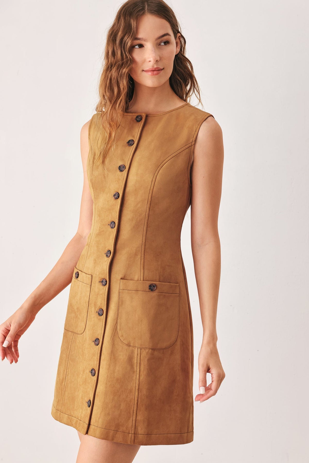 VESTIDO CORTO DE ANTE SINTÉTICO MAPLE