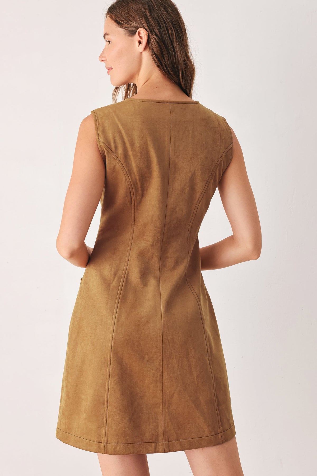 VESTIDO CORTO DE ANTE SINTÉTICO MAPLE
