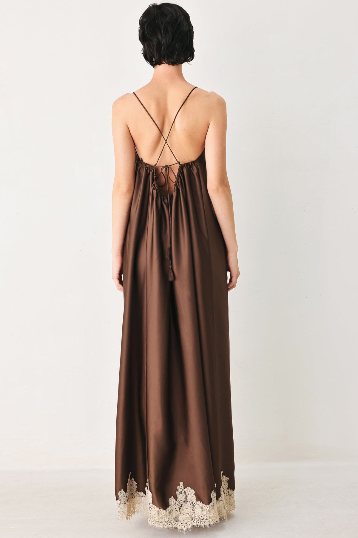 TRUFFLE DREAM WOVEN MAXI SLIP DRESS
