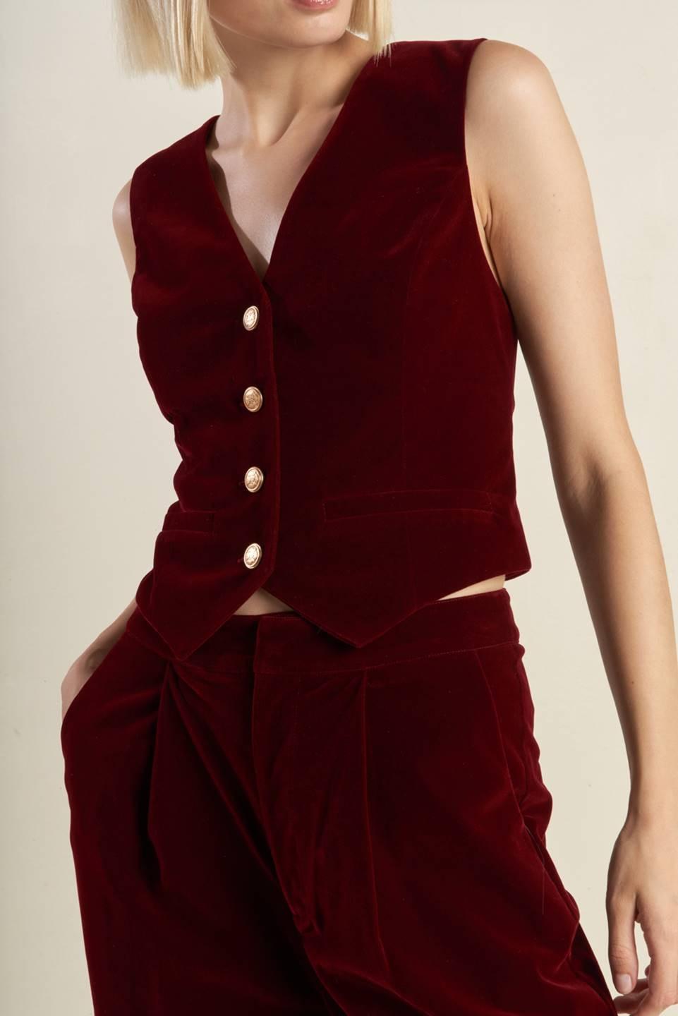CHALECO DE TERCIOPELO COY CHARM