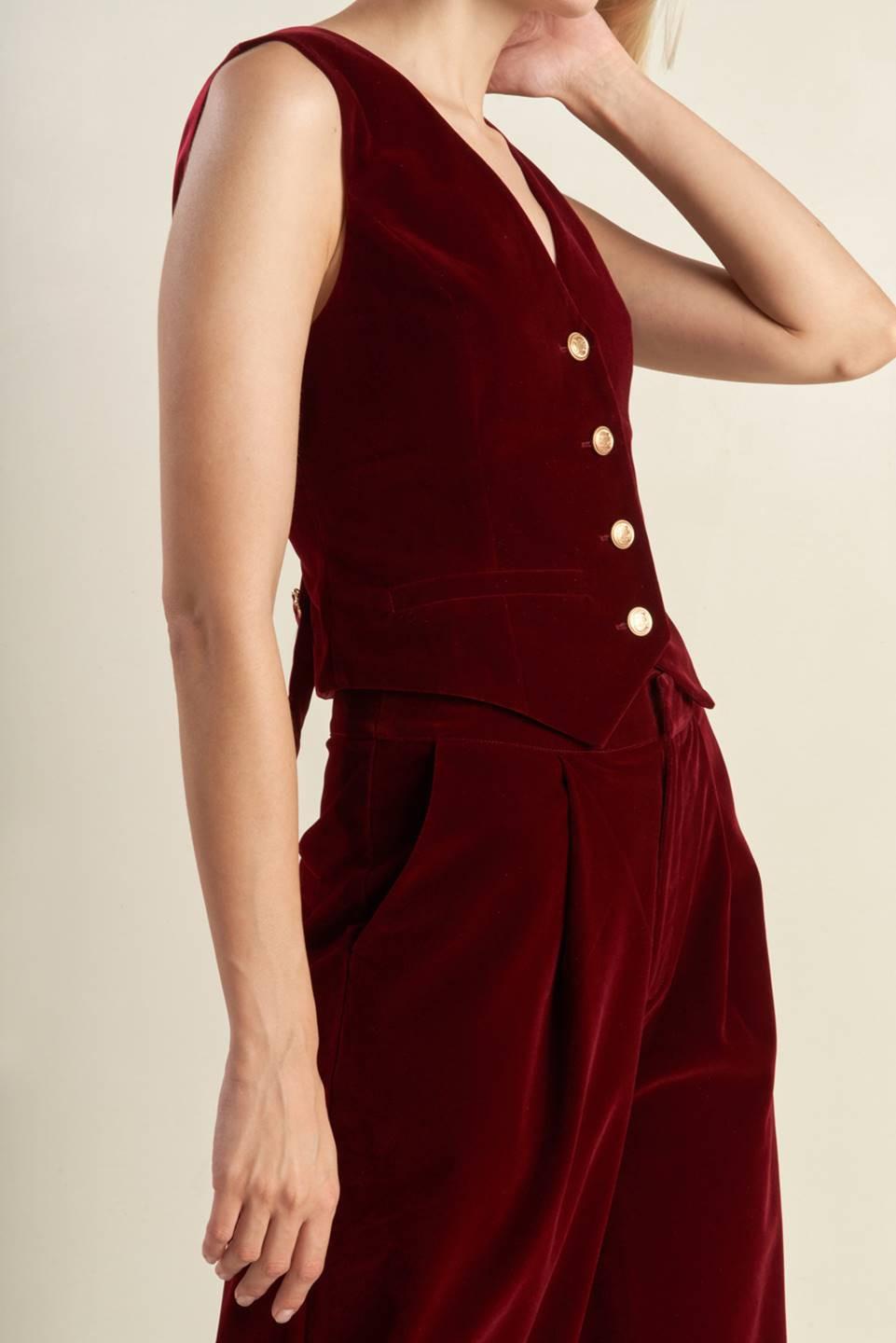 CHALECO DE TERCIOPELO COY CHARM