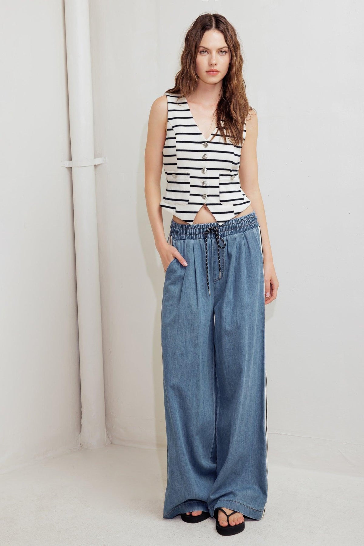 MARINE CHIC WOVEN VEST